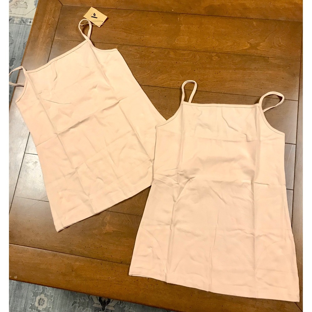 Amazon Essentials Women's Seamless Camisole Tank‎ Top Size S Beige-Set of 2